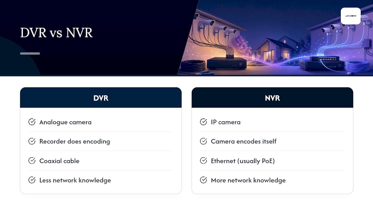 NVR and DVR signal path comparison
