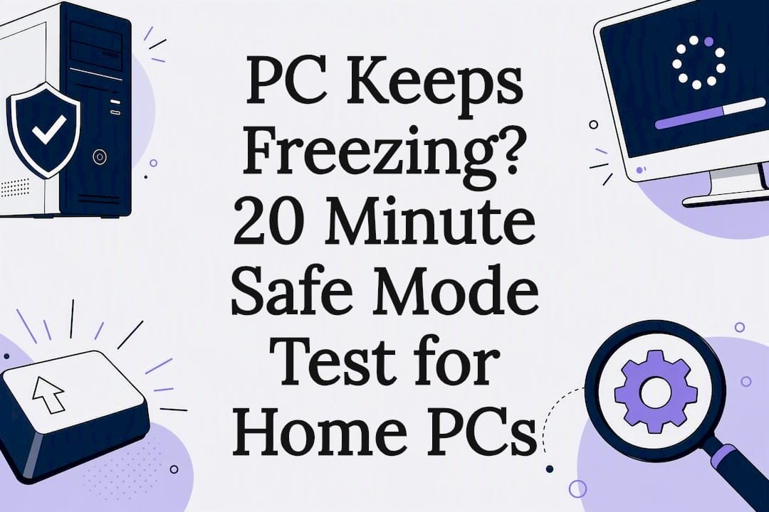 Decorative title card illustration for PC troubleshooting
