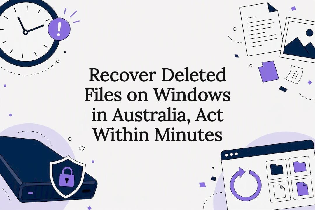 Decorative deleted file recovery title card
