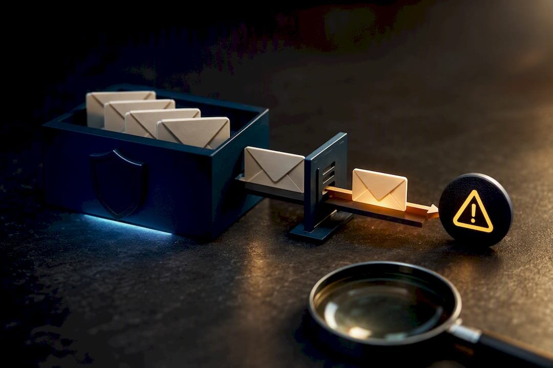Illustration of suspicious email forwarding rule