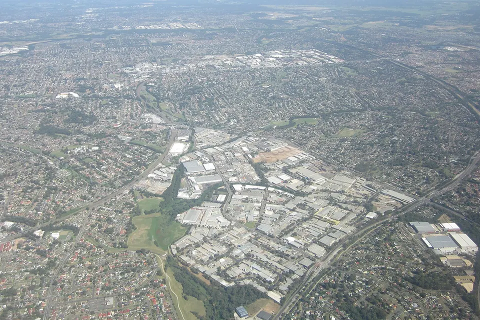 Aerial view of Acacia Gardens, Blacktown, Doonside, Kings Langley, Kings Park, M