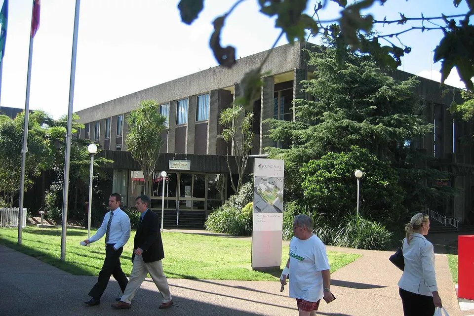 Civic Place in Victoria Avenue, Chatswood. These public buildings house the old 