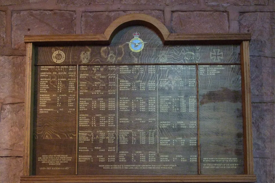 Memorial in commemoration of RAF RAAF RCAF RNZAF USAAF,
