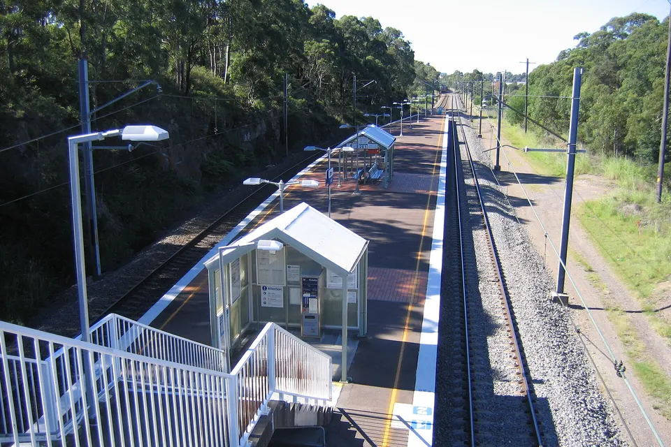 Kotara Railway station viewed from bridge